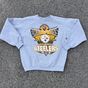 Vintage 90s Starter Pittsburgh Steelers AFC Champions Crewneck Sweatshirt